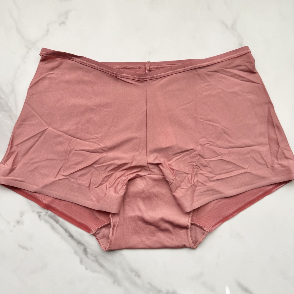 NWT SOMA VANISHING EDGE MICROFIBER BOYSHORT PANTY IN CLAY ROSE SIZE M/L/XL